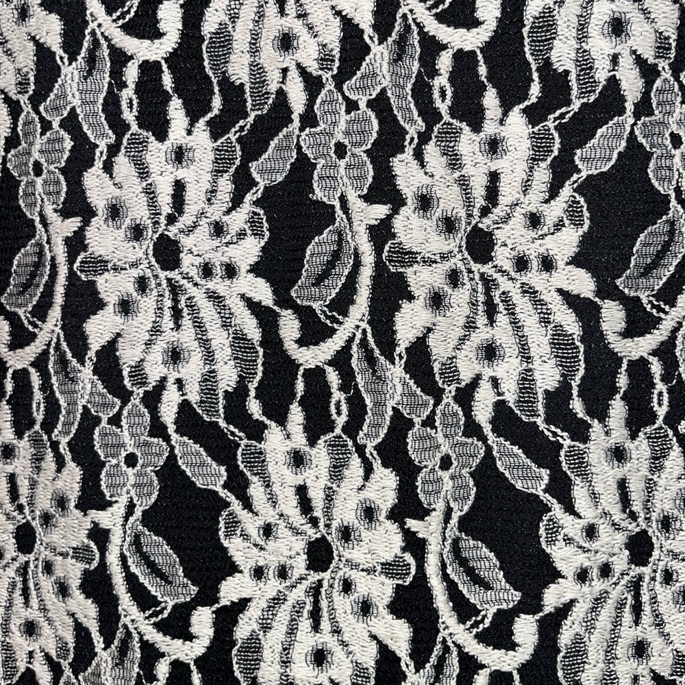 Alfani Black Tank Top with Cream Lace Overlay - Picture 3 of 9